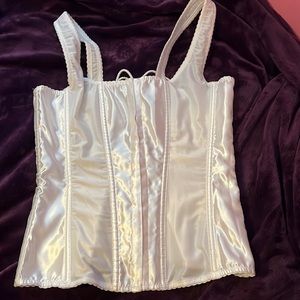 Shimmery white Corset